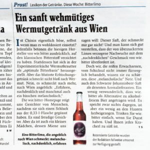 Falter Artikel "Lexikon der Getränke – Bitterlimo"